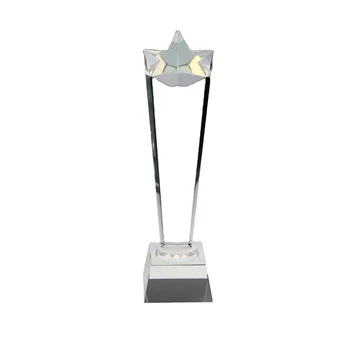 Grace Crystal Custom Engraved Star Trophy Awards High Quality Polished Resin Cup UV Printing Sports Souvenirs Decorative Gifts