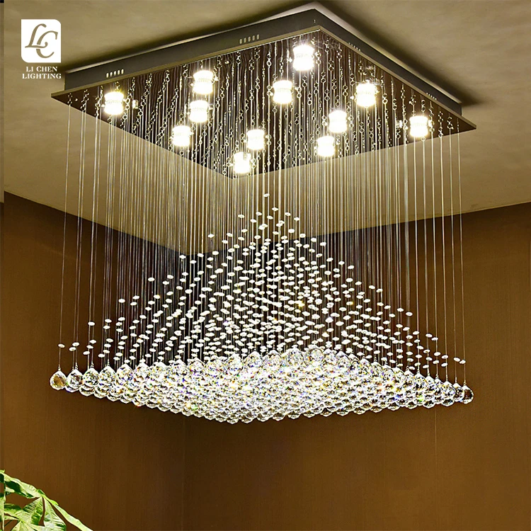 P0031 Nodic Style Indoor Decoration Living Room Dining Room Luxury Crystal Staircase Chandelier Light