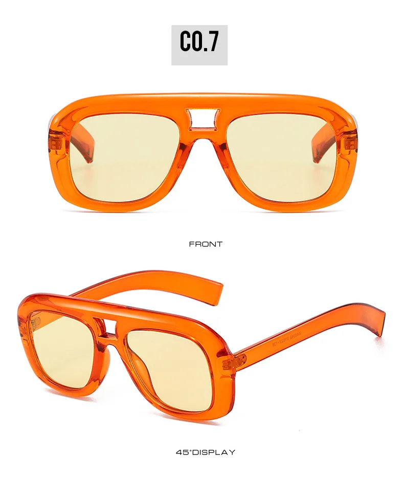 Oversized Women's Sunglasses With Double Bridge Uv400 Protection_voghion.com