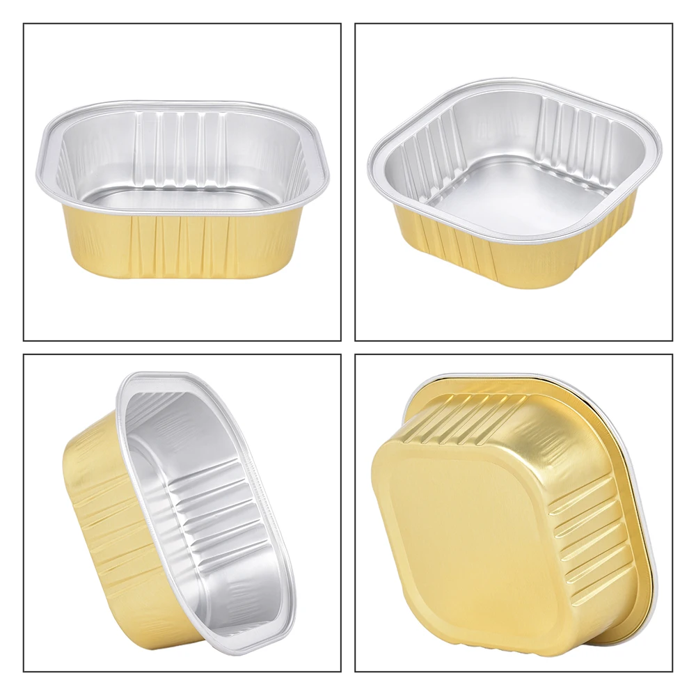 product z120 gold disposable 120ml food grade aluminum foil container microwavable takeaway plate  cup for cake pan  200ml box-3