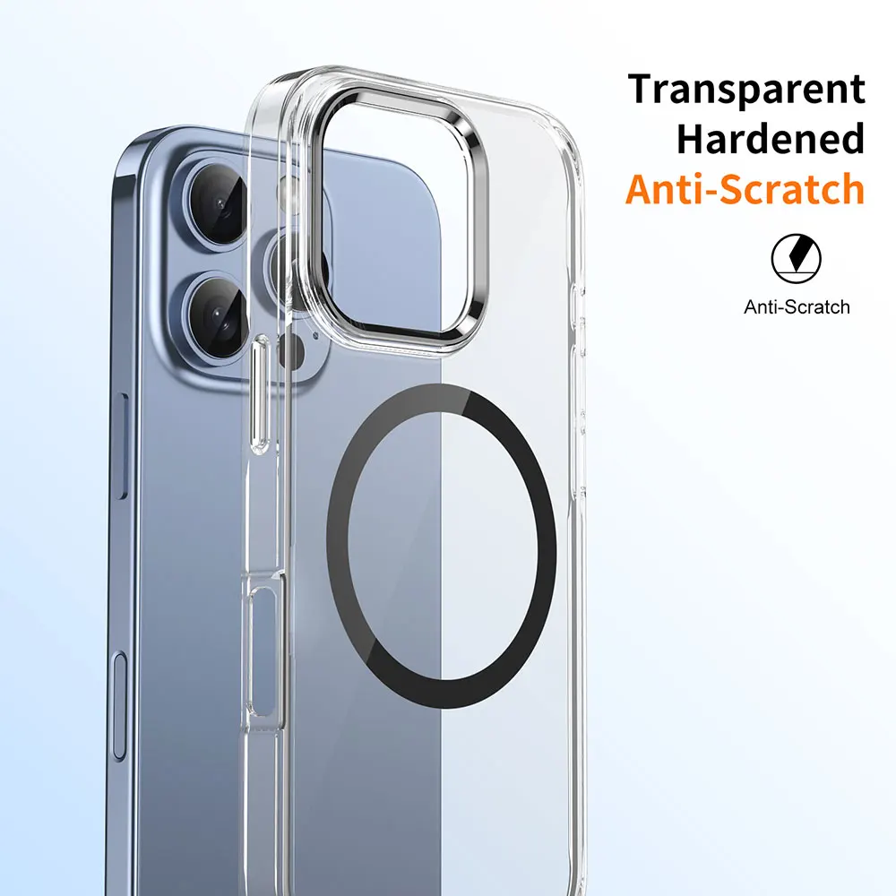 Laudtec Sjk952 Clear Phone Case Magnetic Charging Simple Business Cover Thin Lightweight For Iphone 16 15 14 13 12 Plus Pro Max details