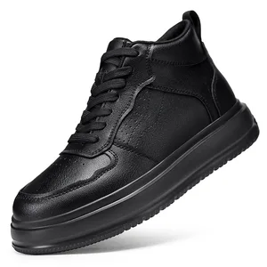 Men's Sneakers British Style High-top Board Shoes Lightweight Breathable Thick Rubber Outsole Casulales Shoes Zapatos