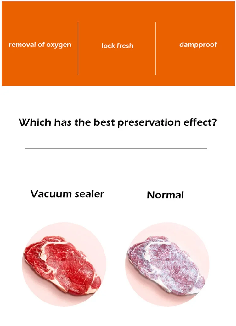 Vacuum Food Sealer Automatic Food Vacuum Sealer Household Packaging Machine With 10Pcs Bags Vacuum For Products