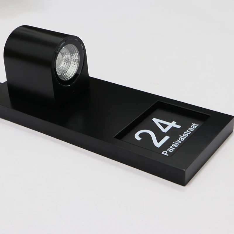 EZD Custom LED Light Wall Mounting House Room Number Door Name Plate Hotel Sign