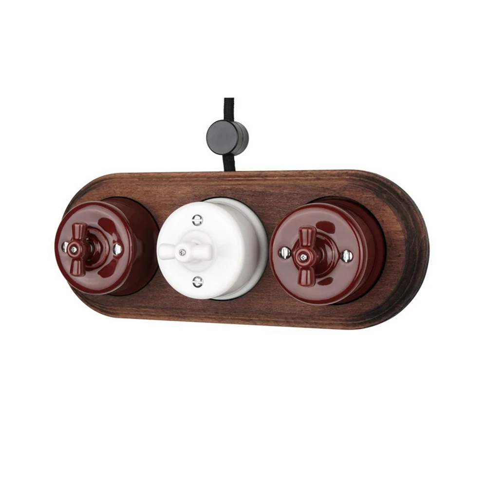Household Vintage Single-One Way Electrical Switch Porcelain Rotary Light  Switch with Wood Frame - China Rotary Switch, Electrical Switch