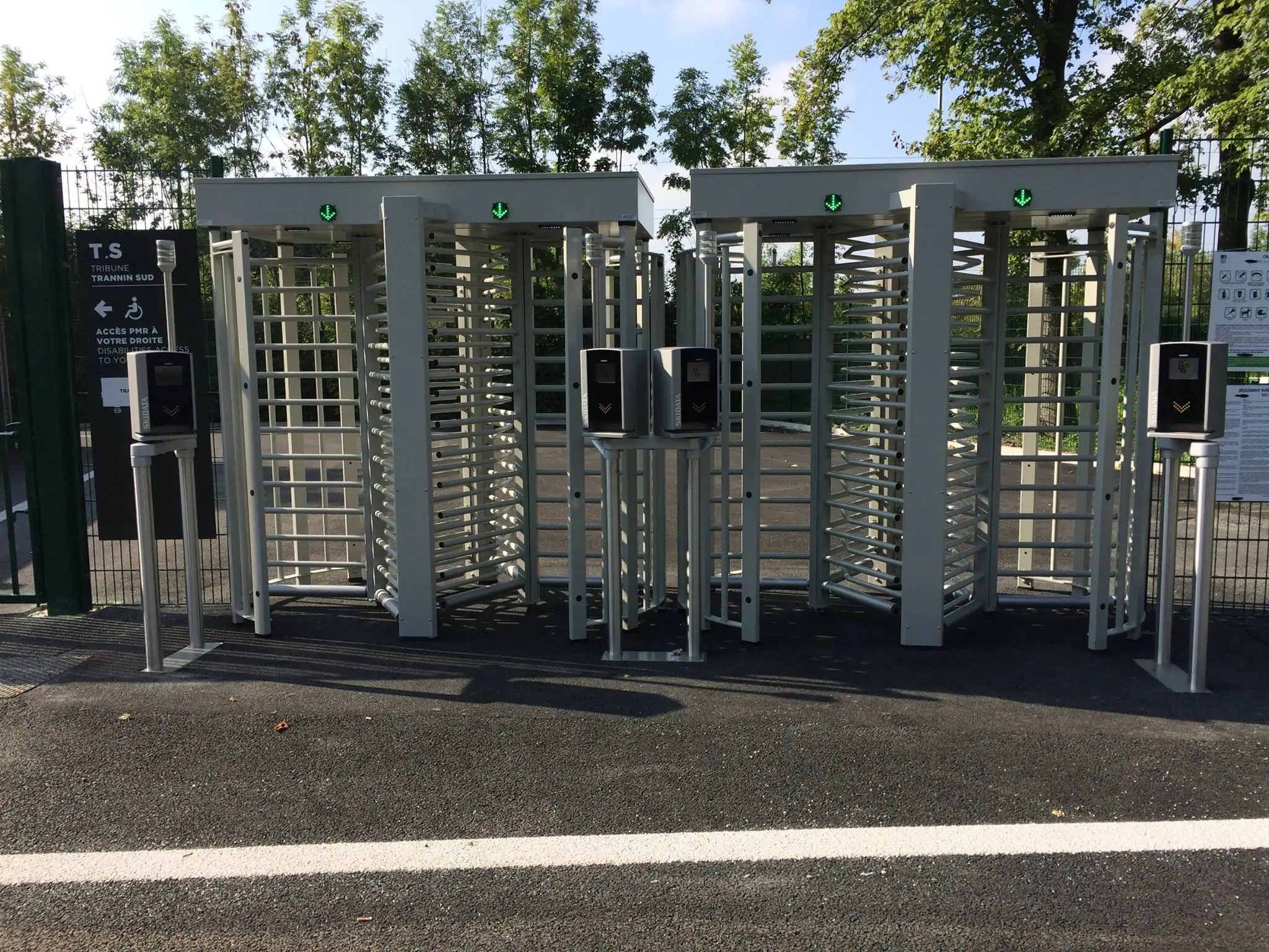 304 Stainless Steel Security Full Height Bicycle Turnstile