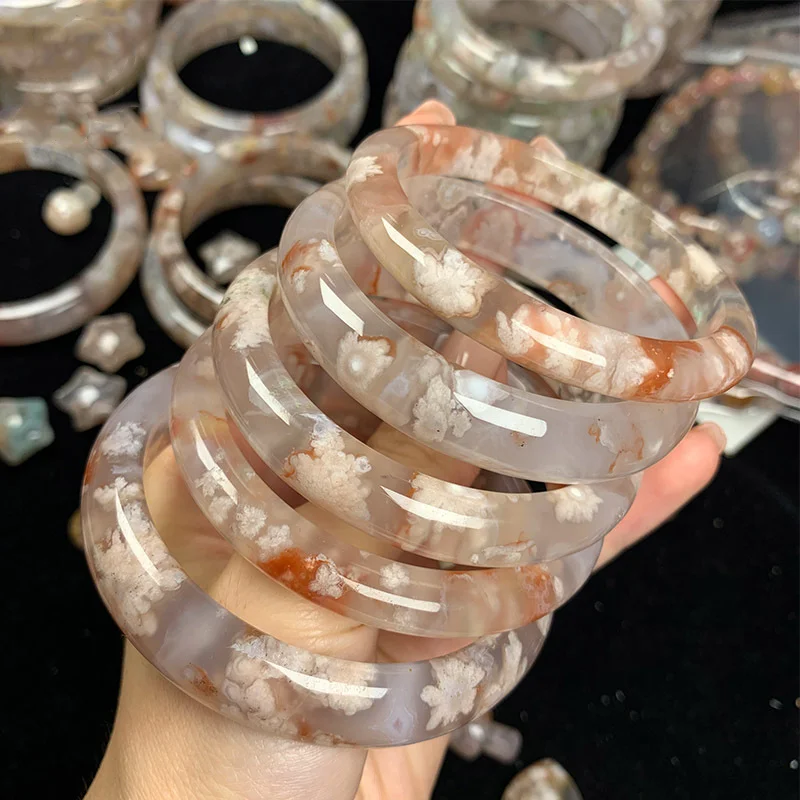 ring cherry blossom agate bangle