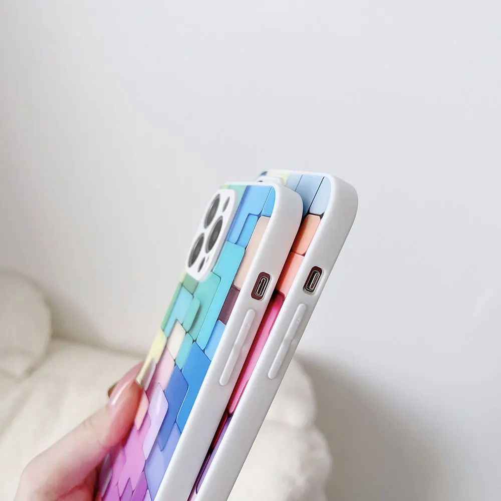 Tempered Glass case For Iphone 15 14 13 12 11 Xr Xs Max Pro Plus Anti Fall Ins Style Multiple Colors Luxury cover Sjk465 Laudtec supplier