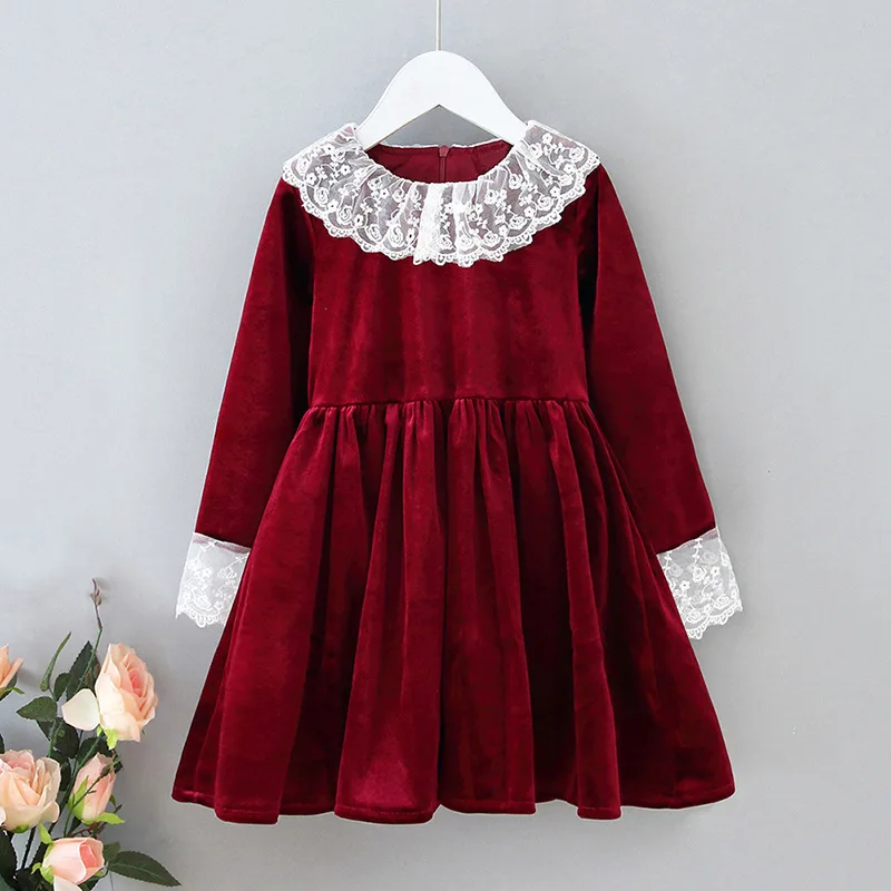 Alibaba.com: Q113 Baby Girl Velvet Lace Dress, in-stock, sustainable  material, available in multiple sizes: Connect with reliable suppliers and  bulk purchase options.