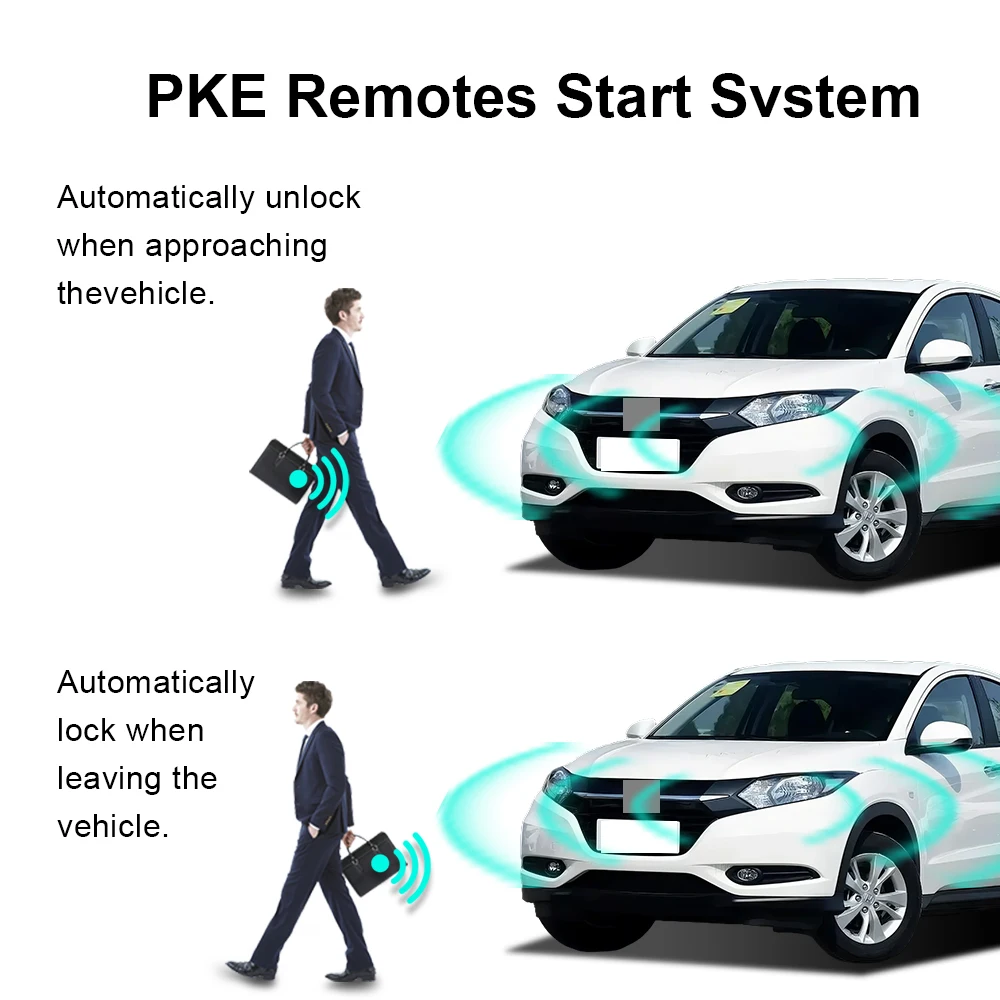 Remote Starter Engine Start Stop System PKE Push Start Button Plug and Play Ignition Wire Harness for Honda Civic Year 12-15