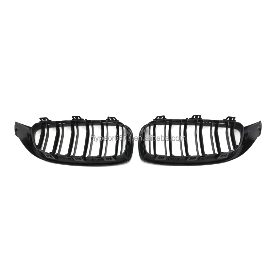 product tiypeor car front grille car grille for bmw 4 series  f32 2013 2021 year front bumper glossy black  double line abs-11