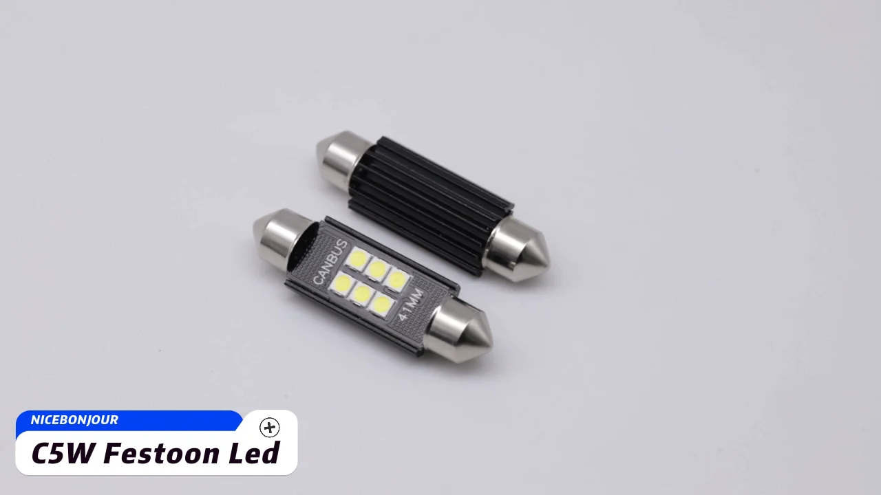 AUXITO 2x 31mm LED Interior Bulbs – 6000K Cold White For Map/Dome Lights (DE3175 Style)