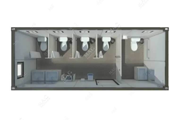 Easy Disassemble Detachable Container House Combined 20ft Prefab Houses Detachable Container House with Toilet