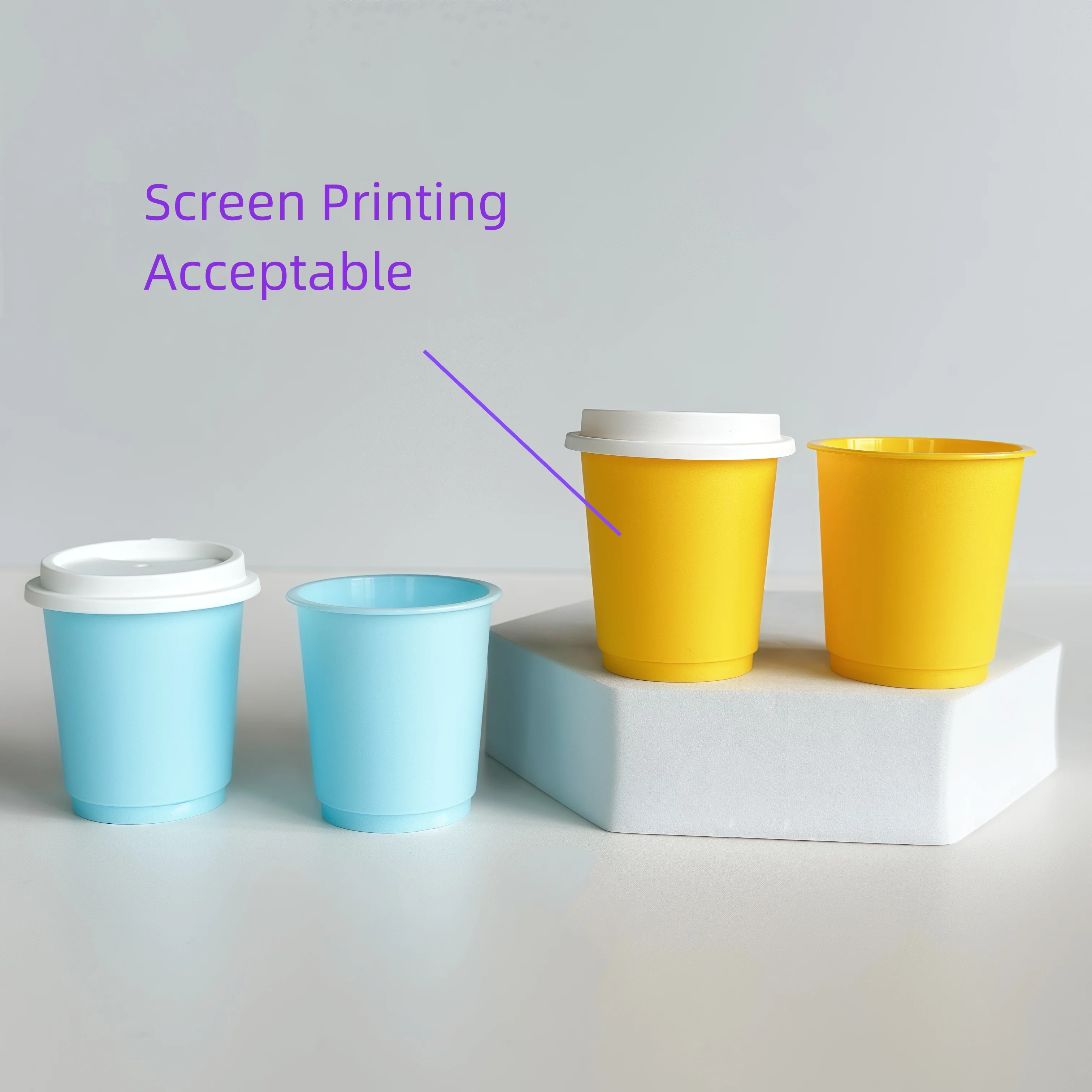 Disposable PP Cup with 35ml Capacity Food Grade Plastic Capsule Cup for Customized Logo Packaging