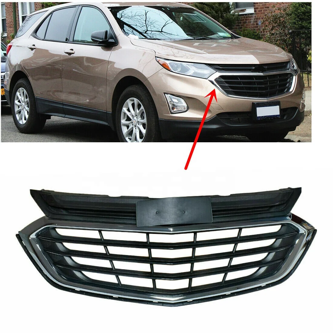 84150736 Auto Front Chrome Grill Grille For Chevrolet Equinox 2018 2019