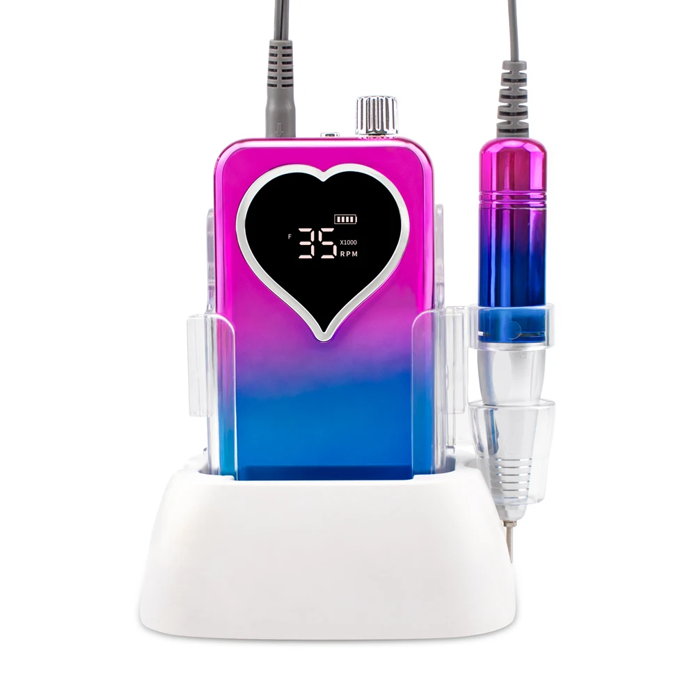 Portable Nail Drill Cordless Rechargeable 35000rpm Manicure E File Nail