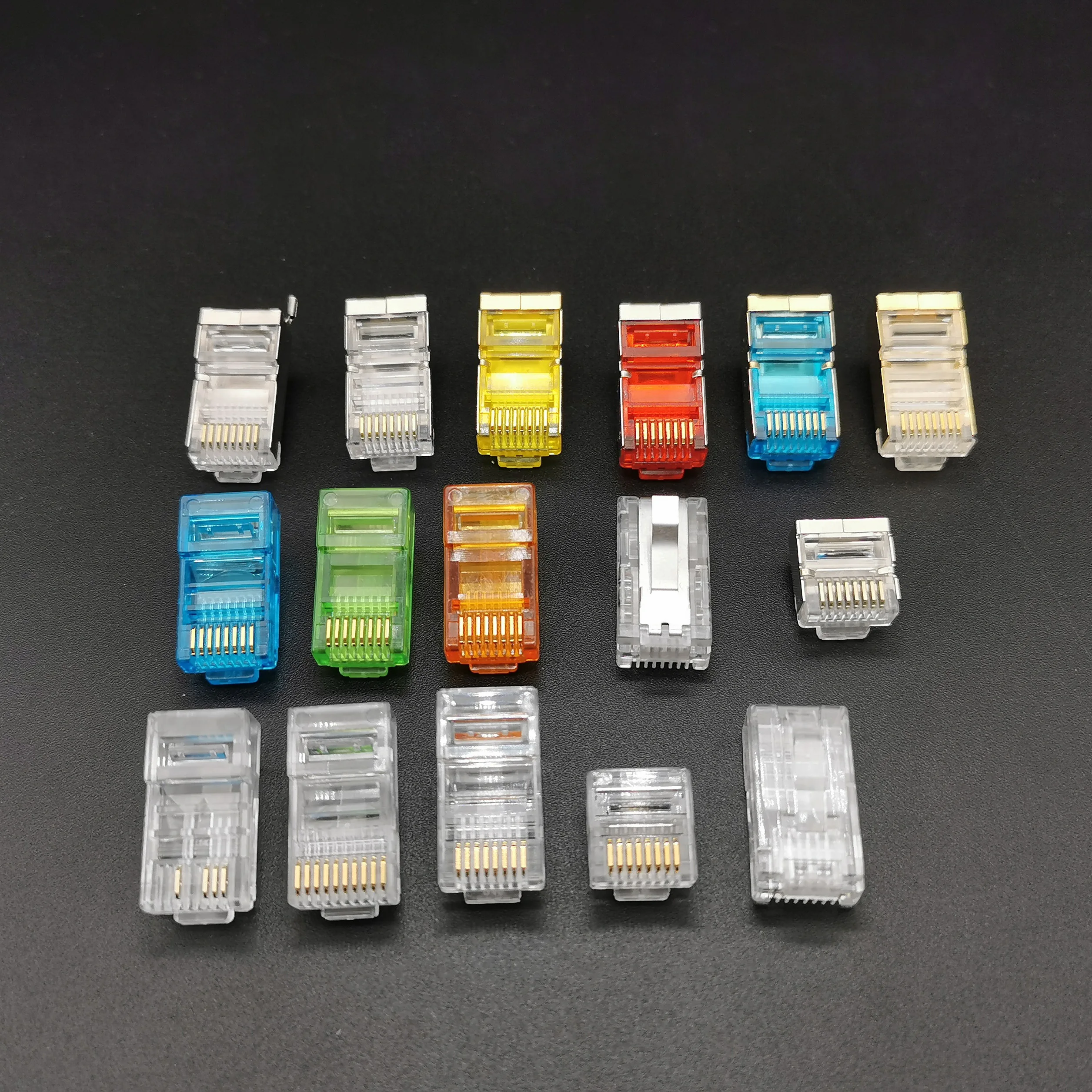 Plated RJ11 Faceplate PCB Connector Gold Gray Usb Female Socket Bike Rj45 Female Cat 6 Wiring Harness Pp Connector 4 Pole Female
