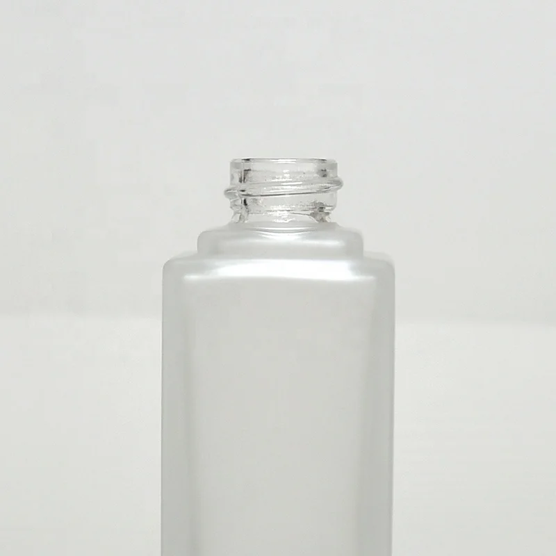 Custom 20ml 30ml 40ml Cosmetic Packaging Frosted Empty Serum Pump Lotion Liquid Foundation Glass Bottle With Pump