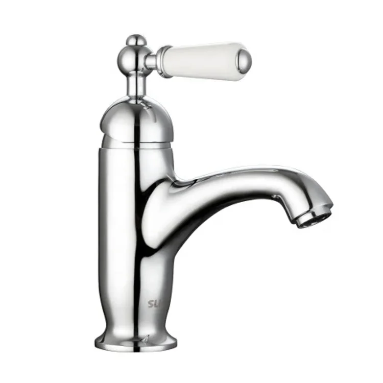 Classic Single Lever Brass Basin Tap - Gold factory