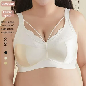 Women's Sexy Beauty Traceless Chest Underwear Litching Breathable Rings-Free Push-Up Plus Size Thin Bra for Big Chubby Chest