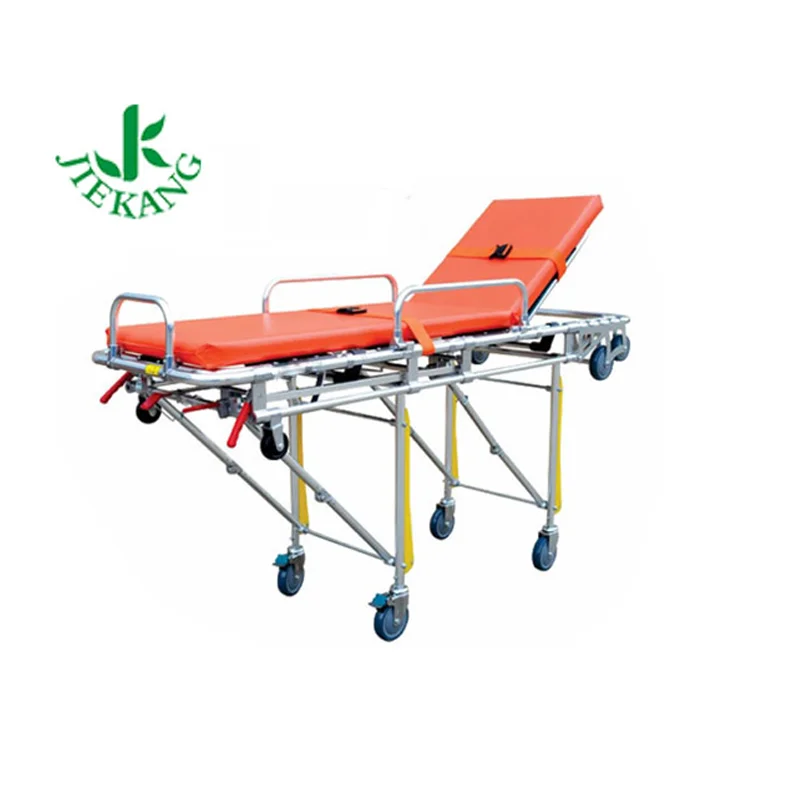 Hot Sale Hospital Rescue Professional Automatic Loading Folding Ambulance Stretcher With Wheels