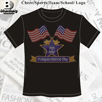 Best Quality Bling Motif Hotfix Rhinestone Transfer Design Customization Bling Crystal Hot Fix Rhinestone Transfer for T Shirt