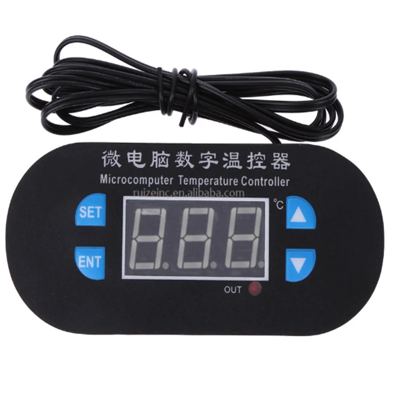 W1308 AC/DC12V Digital Thermostat Temperature Alarm Controller Meter Blue LED 