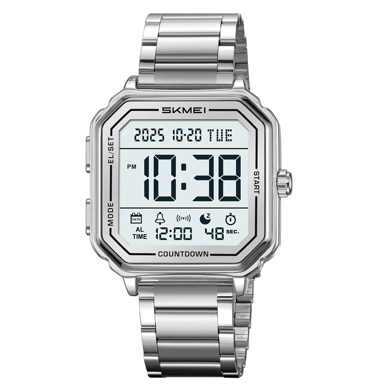 SKMEI 2559 Men's Watch - Designer Stainless Steel Digital Luxury