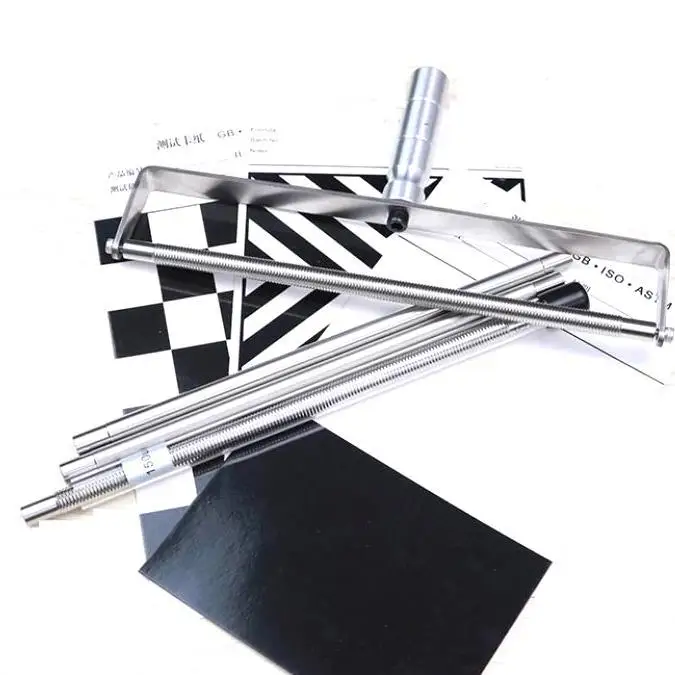 Standard Diameter 10mm Coating Width 210mm Total Length 240mm Thickness Film 0~850um Mayer Rod Sets with Handle