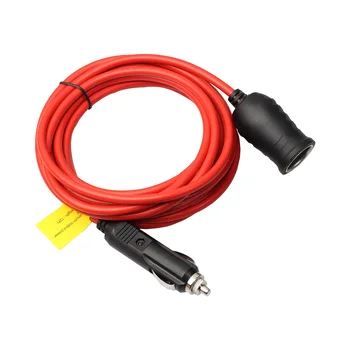 Customize 12-24V 10A 120W Car Cigarette Lighter Extension Charger Cable Male to Female Socket Plug Car Cigarette Accessories