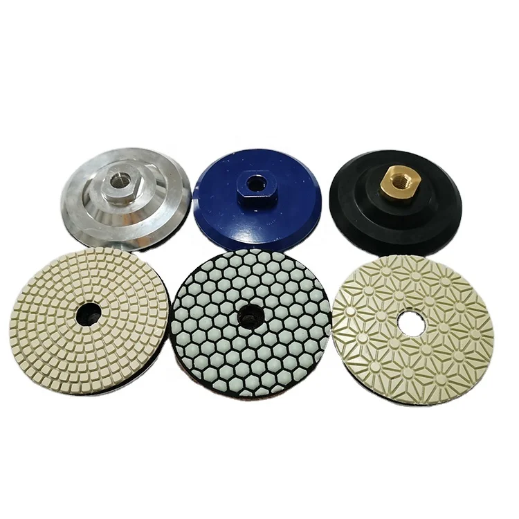 Disques Diamantés De Polissage Humide 125 Mm (5") - Grain 300 Pour Granit, Béton, Marbre - 12