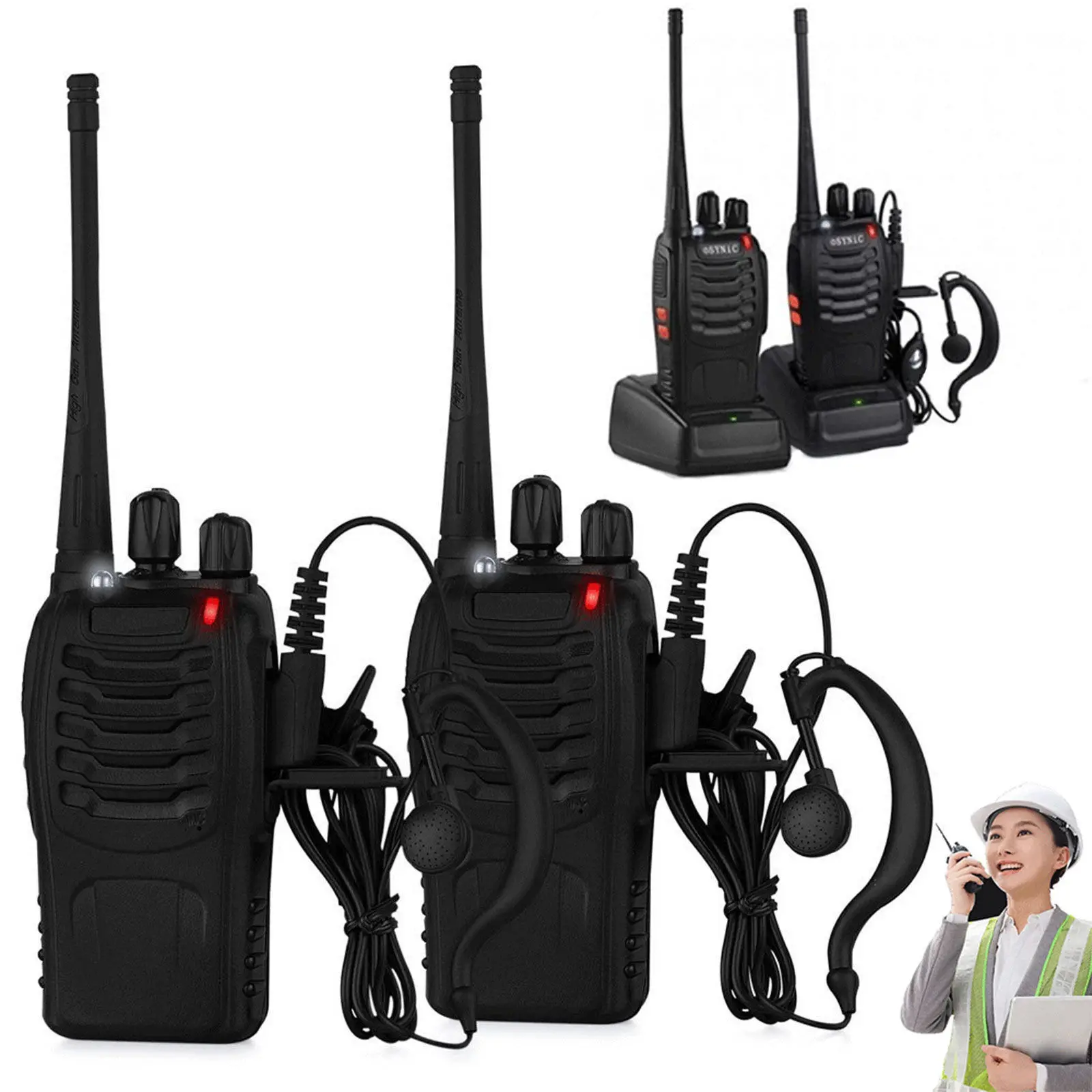 2Pcs Wireless Walkie Talkie Eight Channel 2 Way Radio Intercom 5KM Portable 