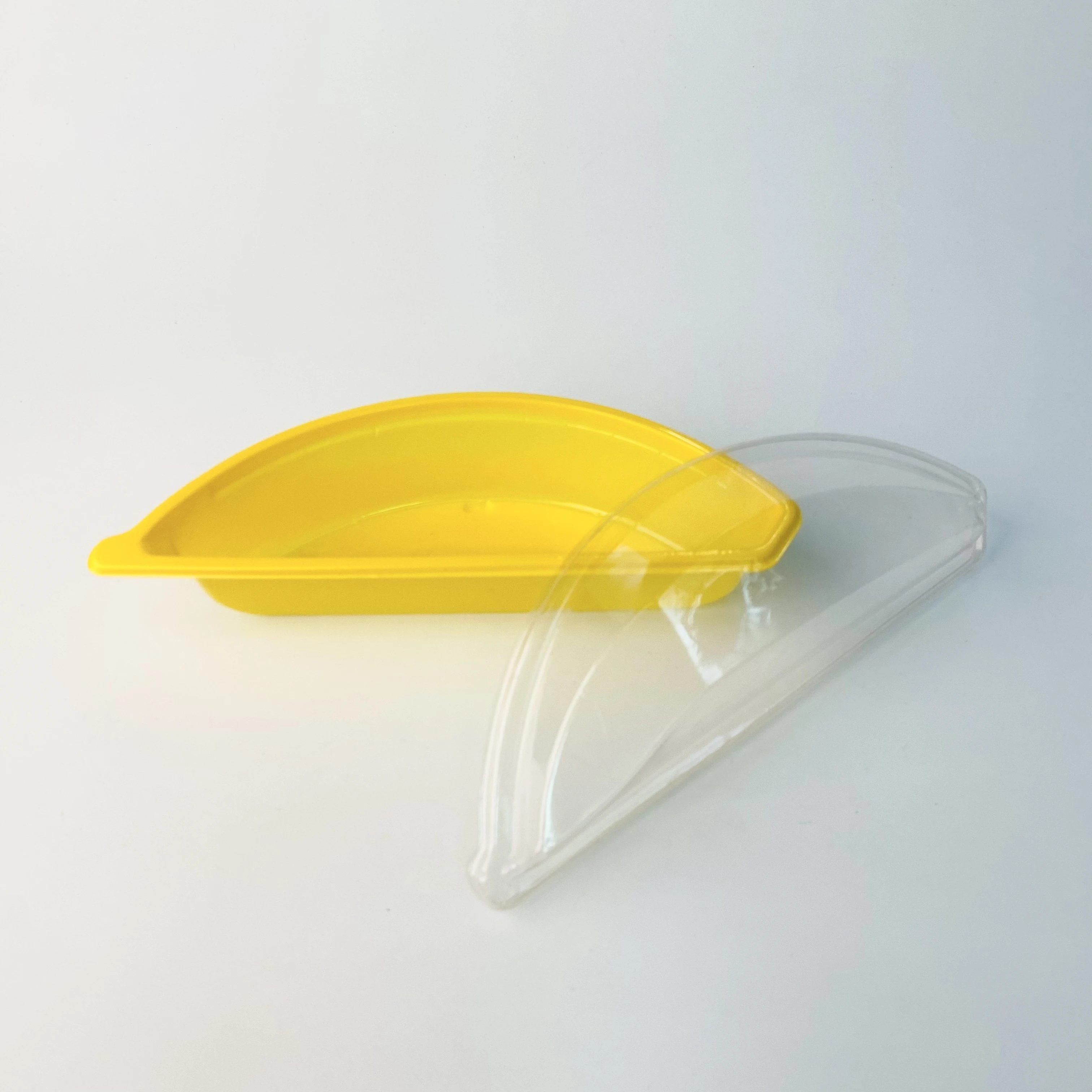 Huayi Factory Disposable Plastic Bone Shape Pink Base With Transparent Lid Snacks Desserts Pastry Containers Packaging Boxes