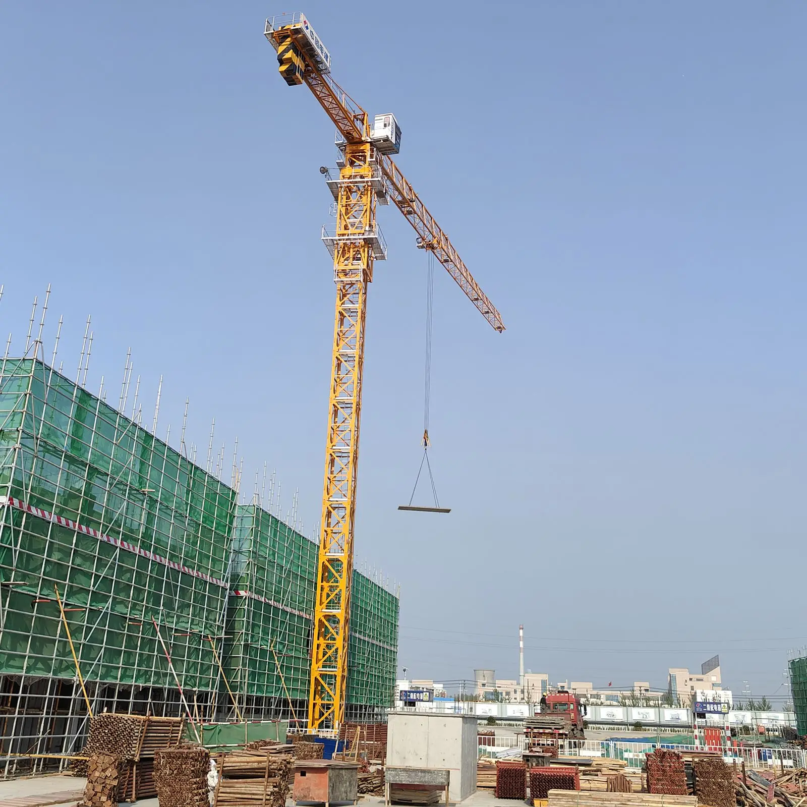 DAHAN Topless QTZ100-6013 Self-Erecting Tower Crane 8 Ton Construction Machinery Core Motor Component 197m Max Height 60m Span
