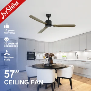 1stshine Ceiling Fan 220V OEM Big Size 57 Inches High Airflow Plastic Ceiling Fan With Remote Control