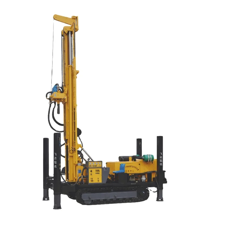 
 CE ISO 200meter Depth Diesel portable water well drilling rig machine