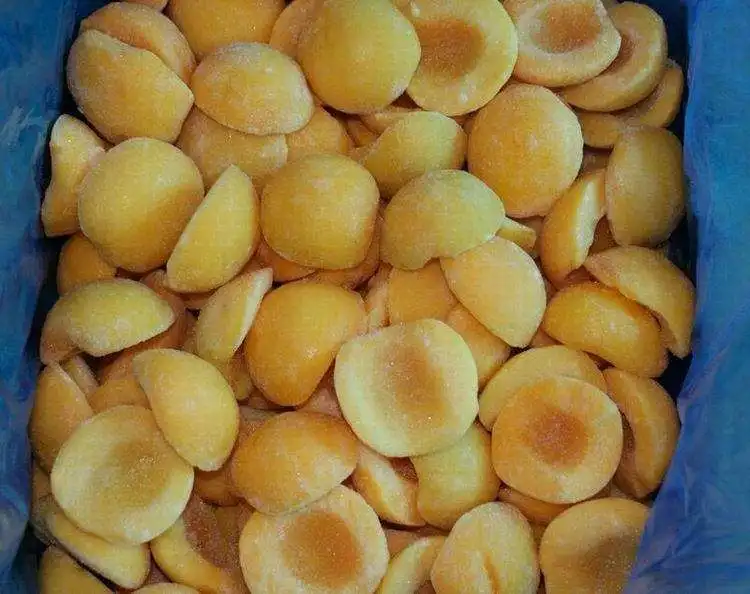Hot Sell IQF Frozen Yellow Peach Half Slices Dices High Quality Sweet Yellow Peach
