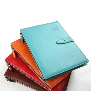 Fashion Softcover A5 Planner PU Leather Loose Leaf Notebook With Zipper Handmade Customised Notebooks Agenda 2026  Journal