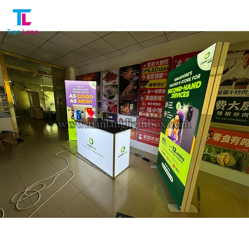 Стол за преговори W60*H100*T40см Експозиционна SEG световна кутия Рекламен шкаф Полица за експозиция Показване Приемна стойка