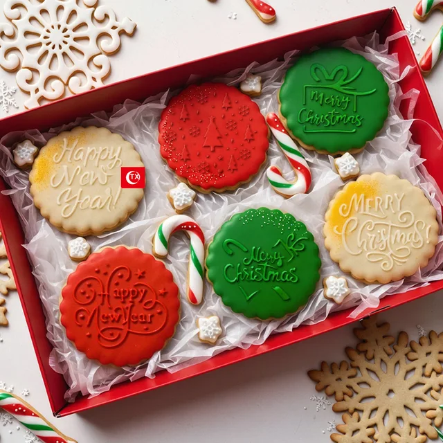 New Year Fondant Cake Mold Cookies Cookie Mold Baking Pastry Tools