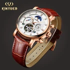 KINYUED J025 Men's Mechanical Watch Leather Belt Automatic Calendar Auto Date Luxury Men Watches