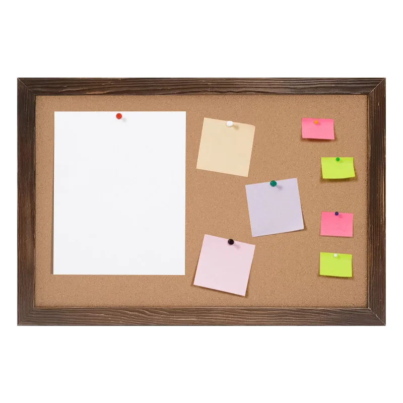 hot sale bulletin notice memo cork board with wooden material