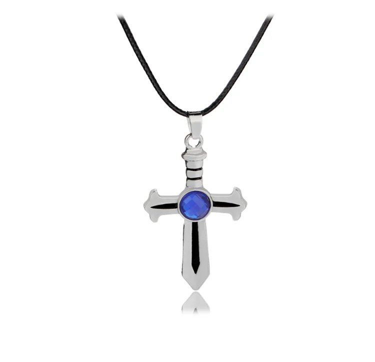 Fashion Anime Charm Fairy Tail Necklace Blue Crystal Silver Color Cross Pendant Jewelry For Men And Women Gifts Buy Pendant Necklace Jewelry Necklace Charm Necklace Product On Alibaba Com
