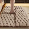Memory Foam Bathroom Mat - Full Coverage with Backrest, Flared Brown