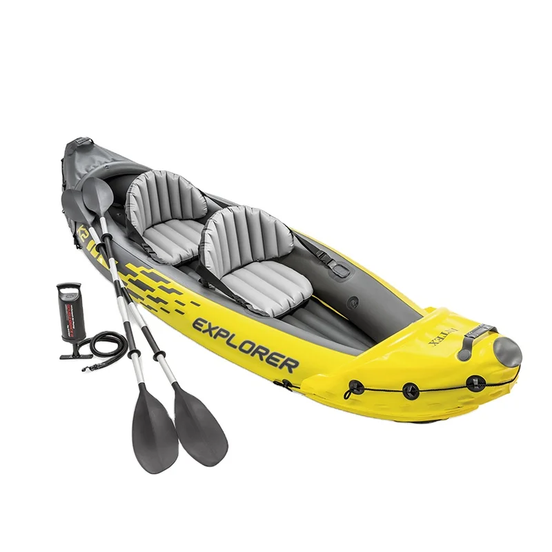 Intex 68307 K2 Kayak 2 Person Outdoor  Professional  Inflatable  Rowing Boat Inflatable Kayak With Paddle for Sport Gaming