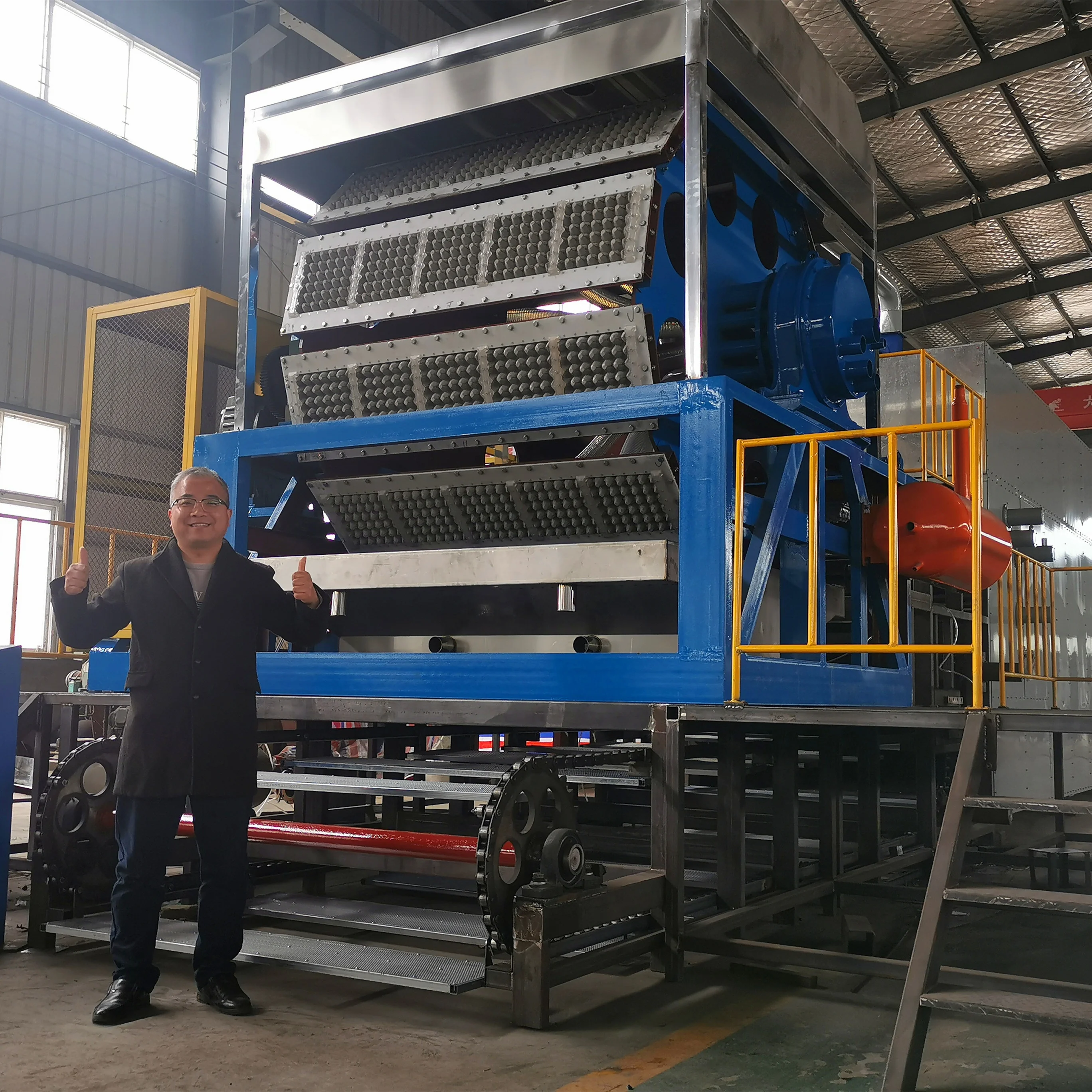 Egg Tray Making Machine With Electric Dryer