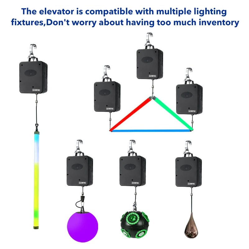 Wireless DMX 512 RGBW Football Lift LED Stage Kinetic Ball Light System for Party Disco Club