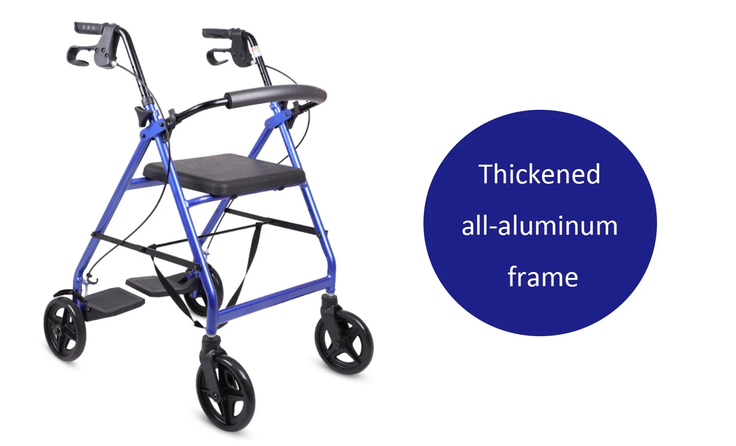 Aluminum Frame Assisted walking Adult Disability Walker Rollator manufacture