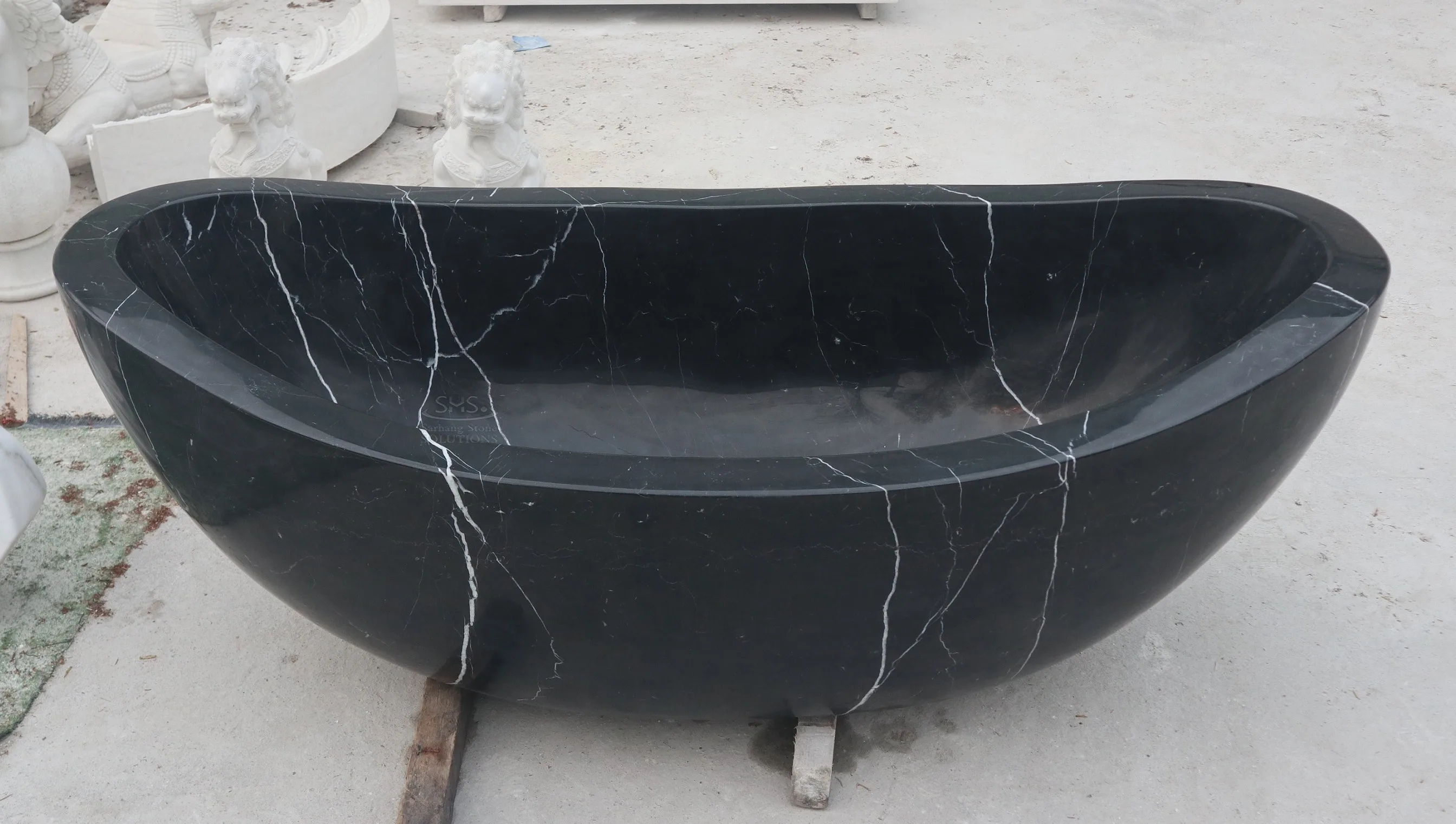 Outdoor Natural Marble Luxury Stone Bath Tubs Free Standing Bathtubs