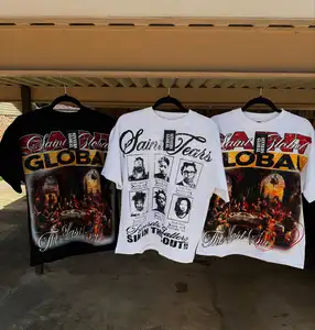 LYG Wholesale Custom Streetwear Unisex Tee 180g 200g 230g Cotton Tshirt Graphic T-Shirt